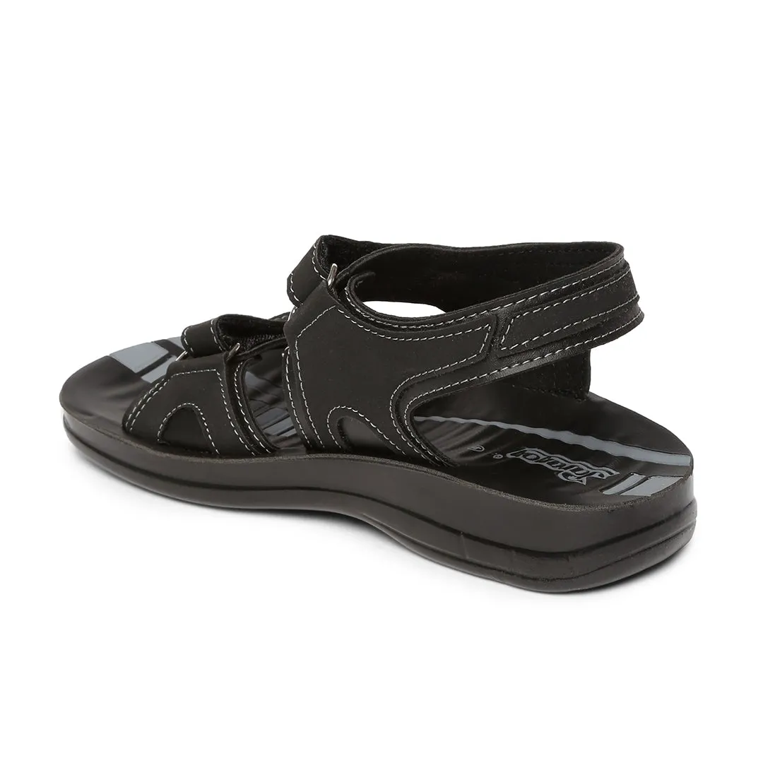 Kids Black P-Toes Sandals