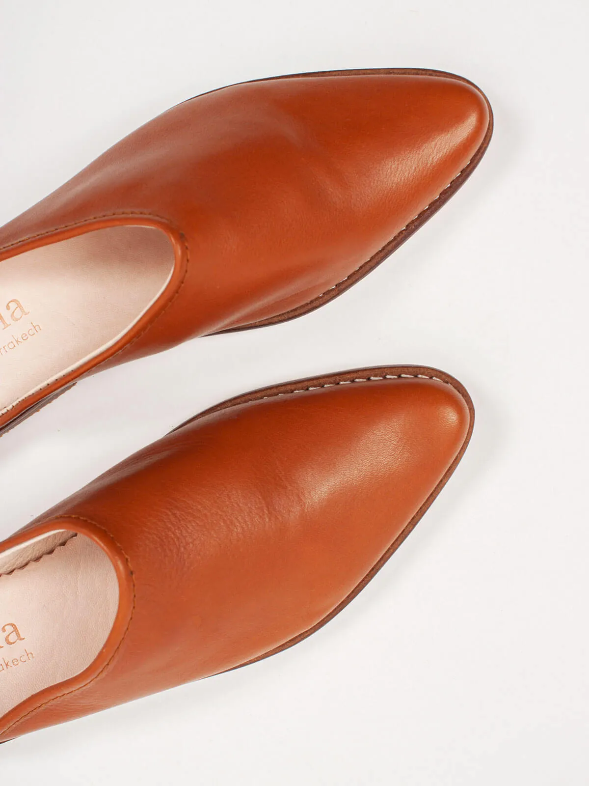 Leather Mules, Tan