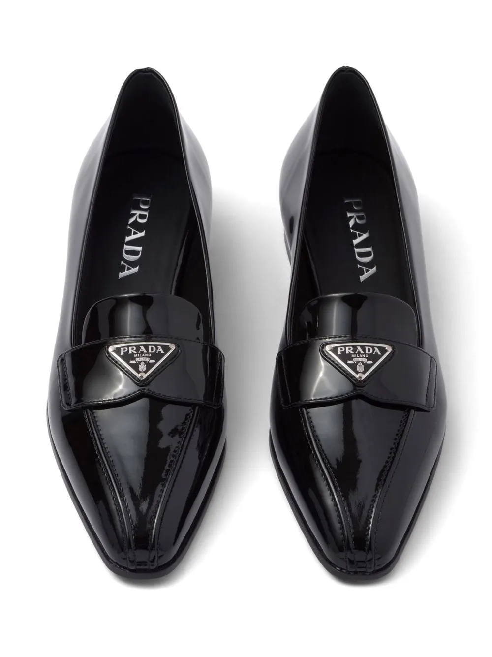 LOGO-PLAQUE PATENT-LEATHER LOAFERS