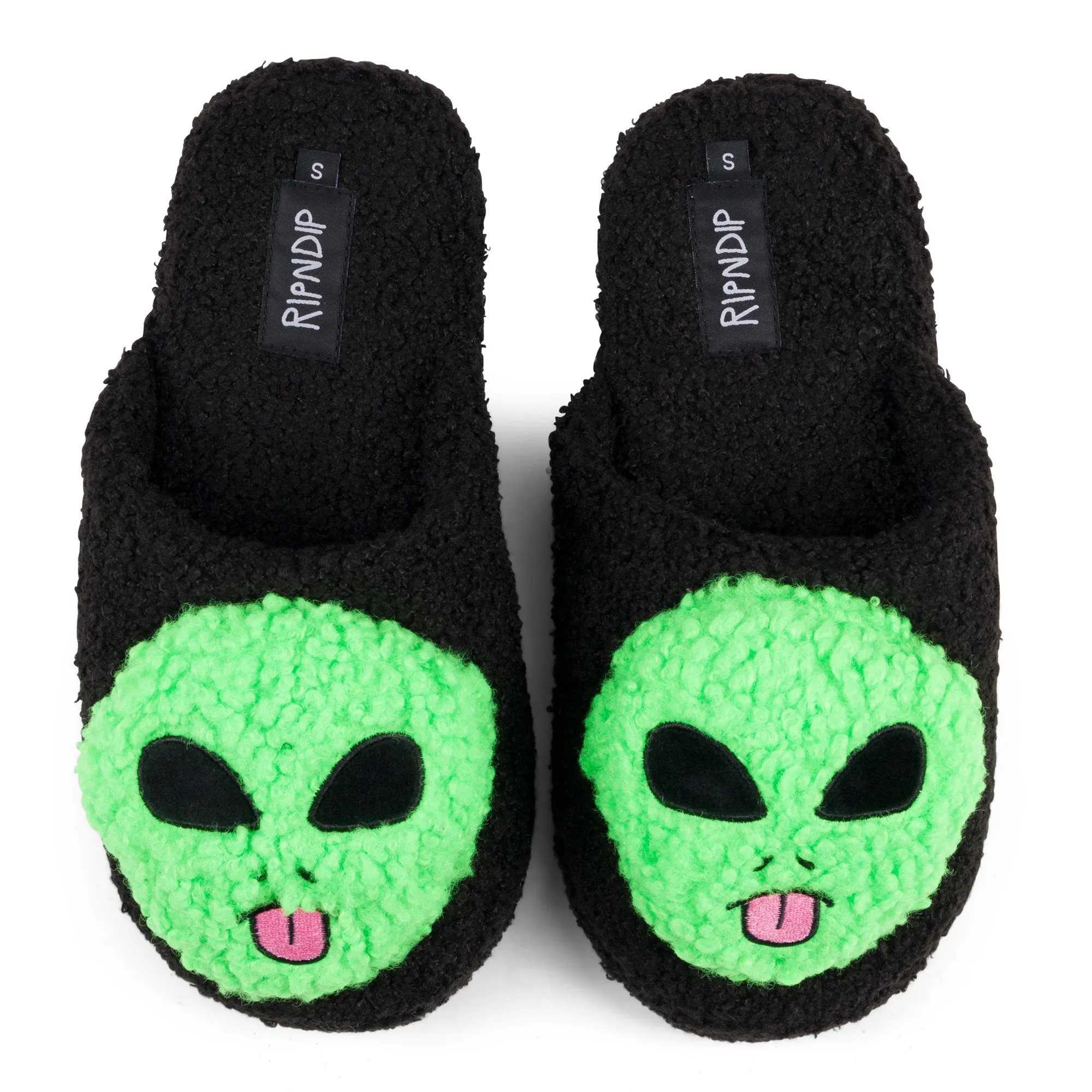 Lord Alien Plush Face House Slippers (Black)