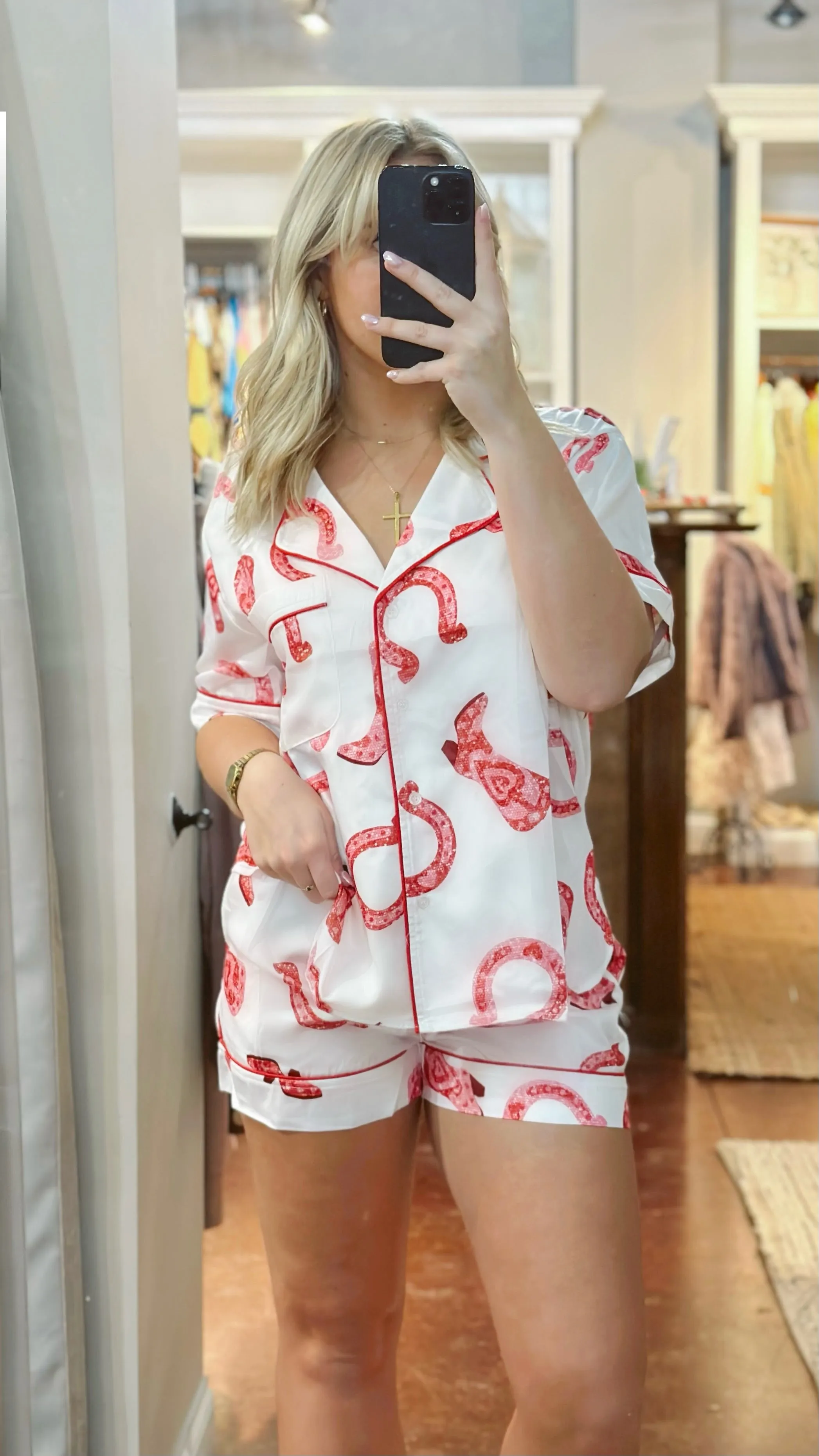 Lucky As A Horse Shoe Pajama Top