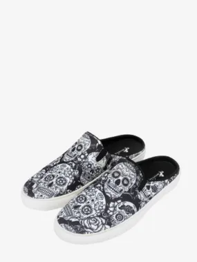 Montana West Sugar Skull Print Collection Sneaker Slides