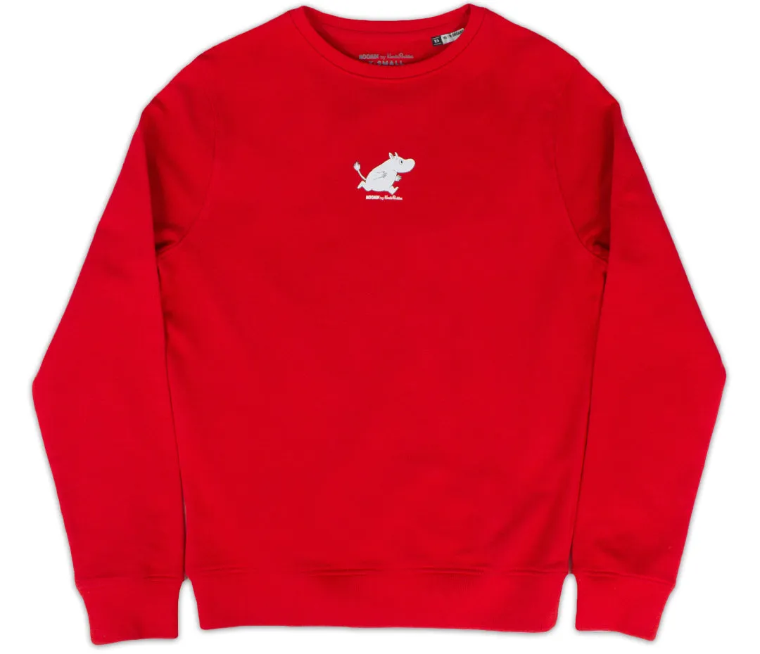 Moomintroll Running Crewneck College - Red