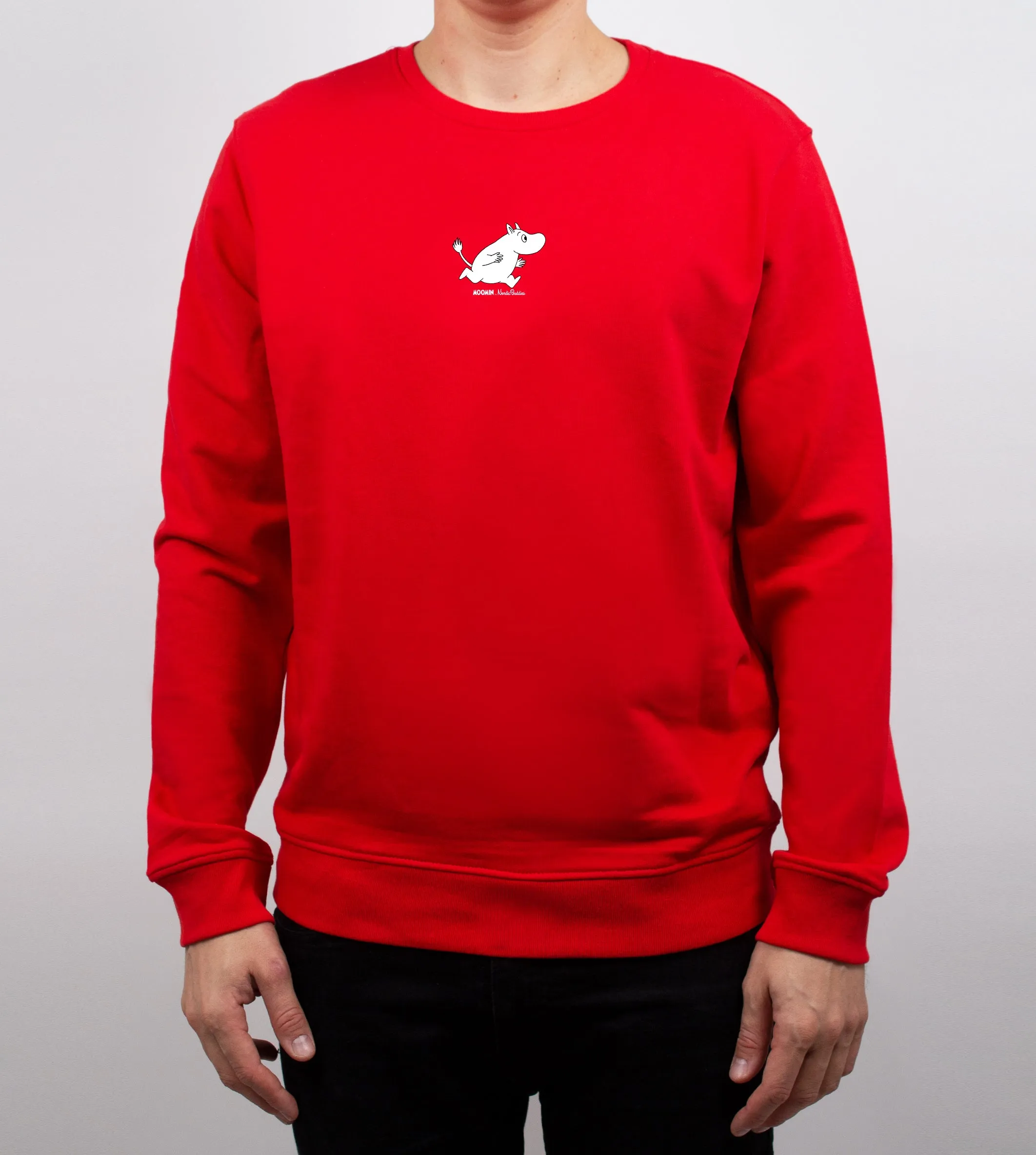 Moomintroll Running Crewneck College - Red