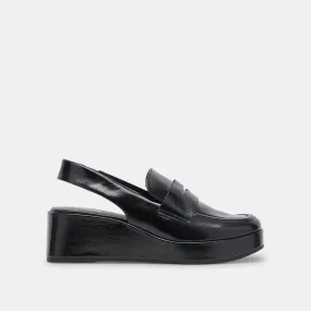 NADA LOAFERS MIDNIGHT CRINKLE PATENT