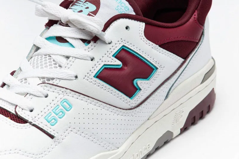 New Balance 550 Bianco Bordeaux