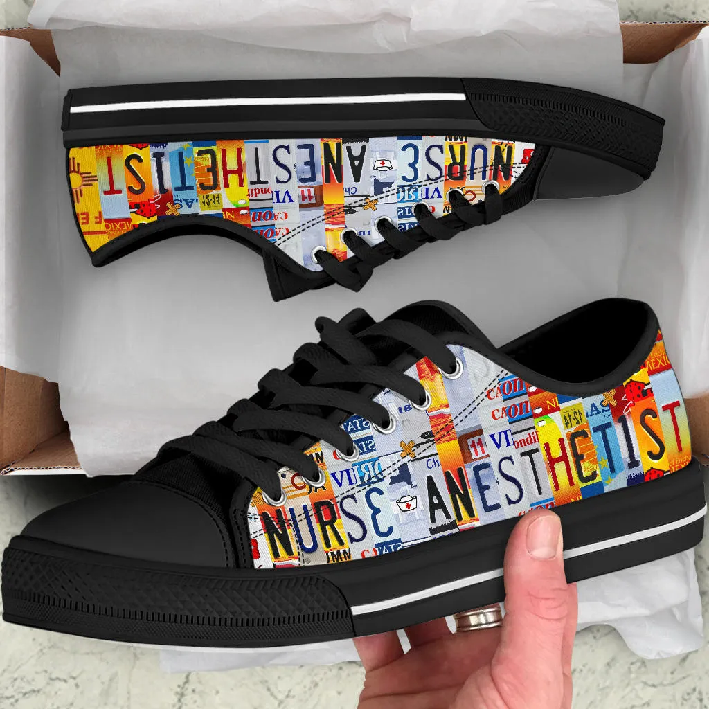 Nurse Anesthetist Low Top License Plate Shoes