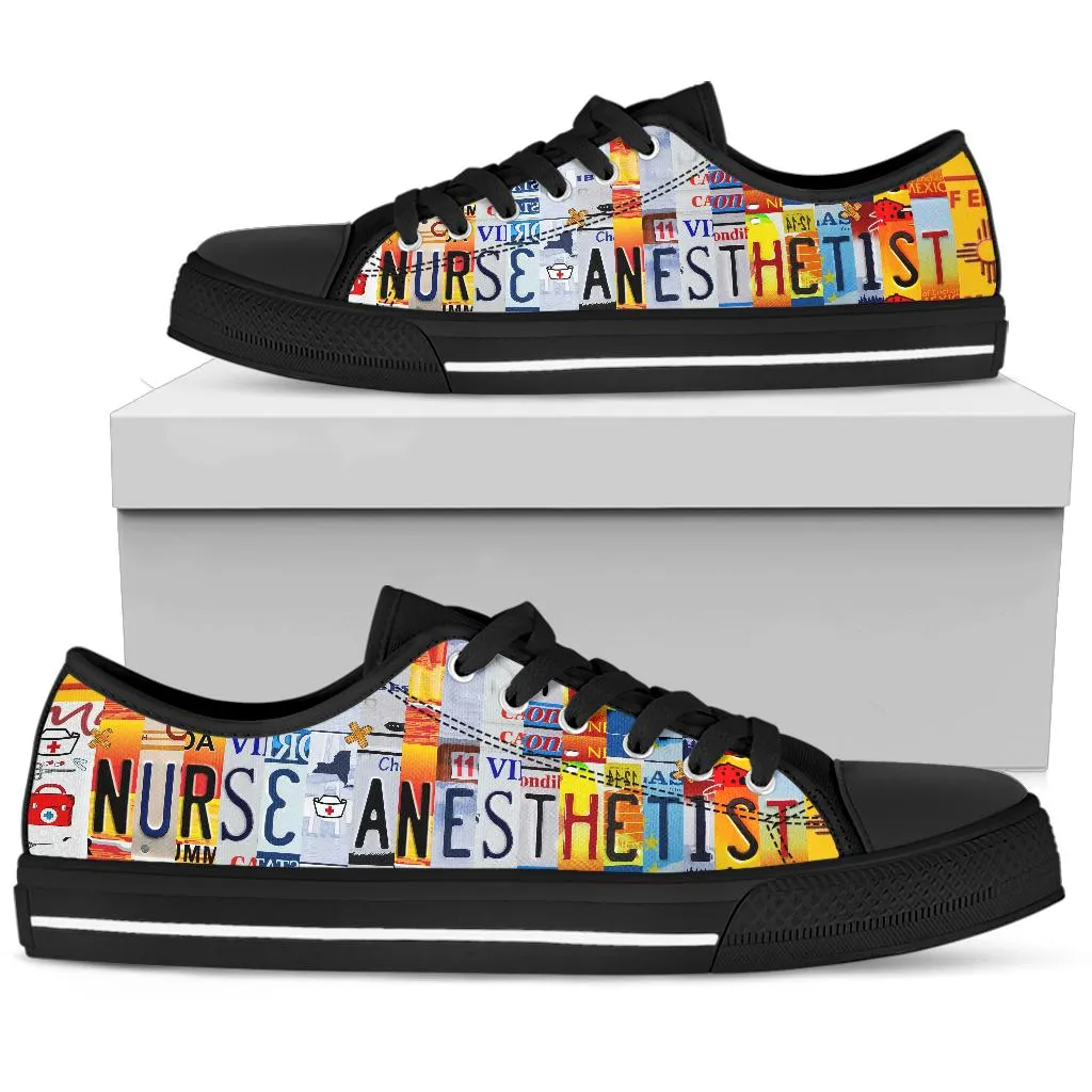 Nurse Anesthetist Low Top License Plate Shoes