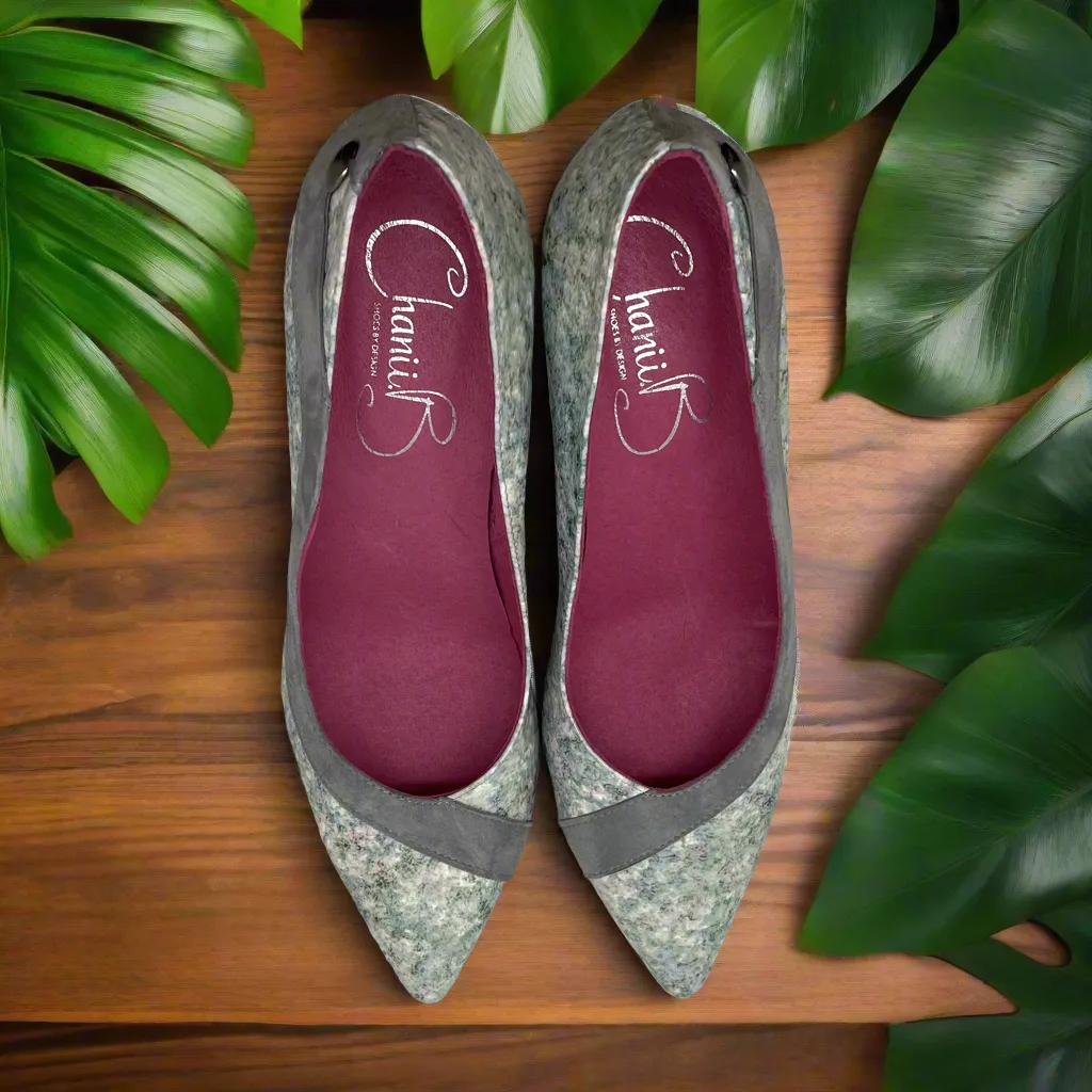 Salon - Grey/Pink- medium heel shoe