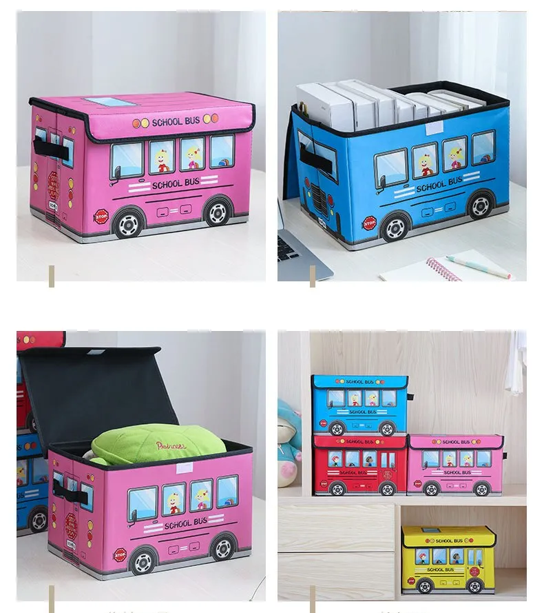 Storage Canvas with Flip-Top Lid for Children Room