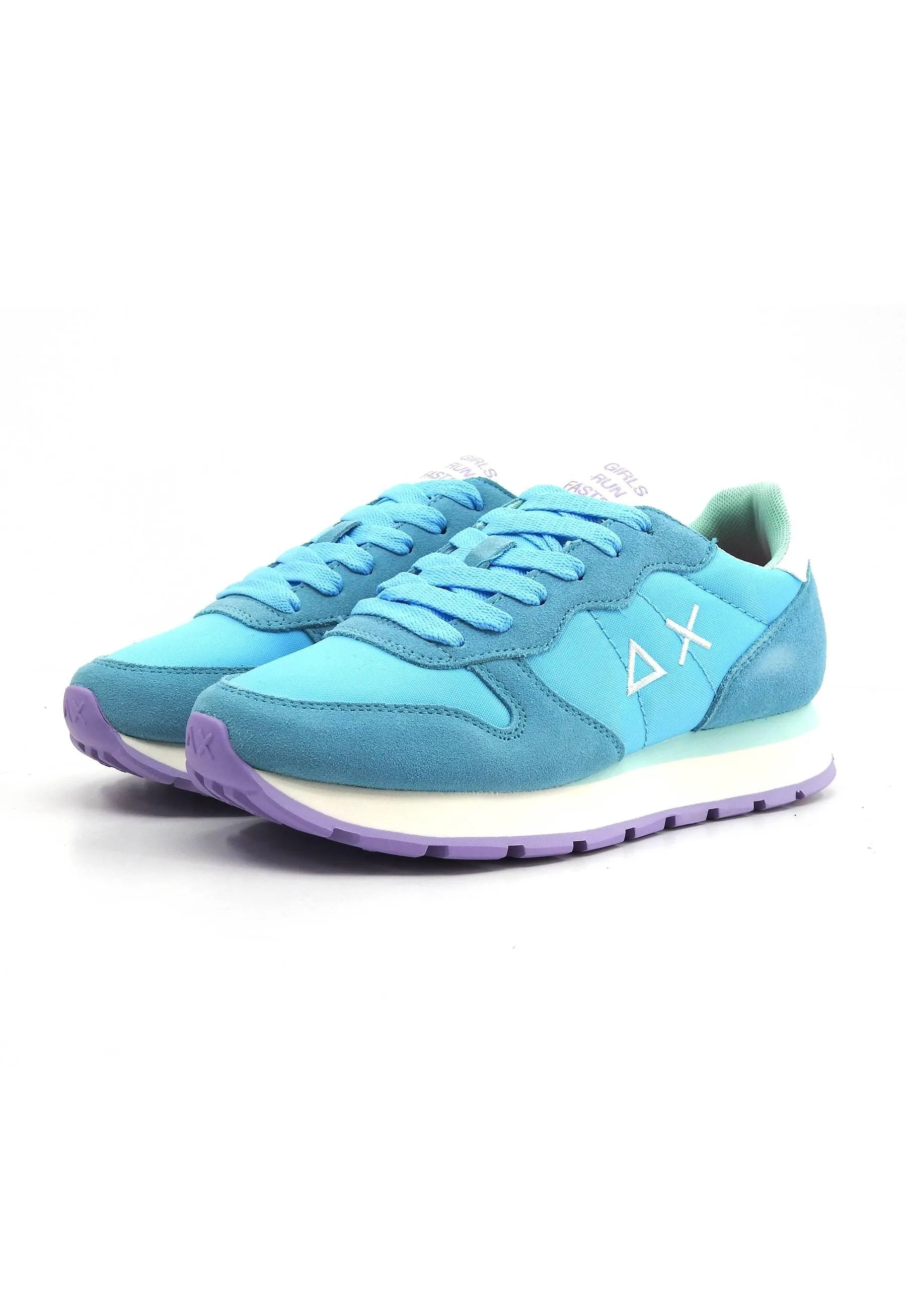 SUN68 Ally Solid Sneaker Donna Azzurro Z34201