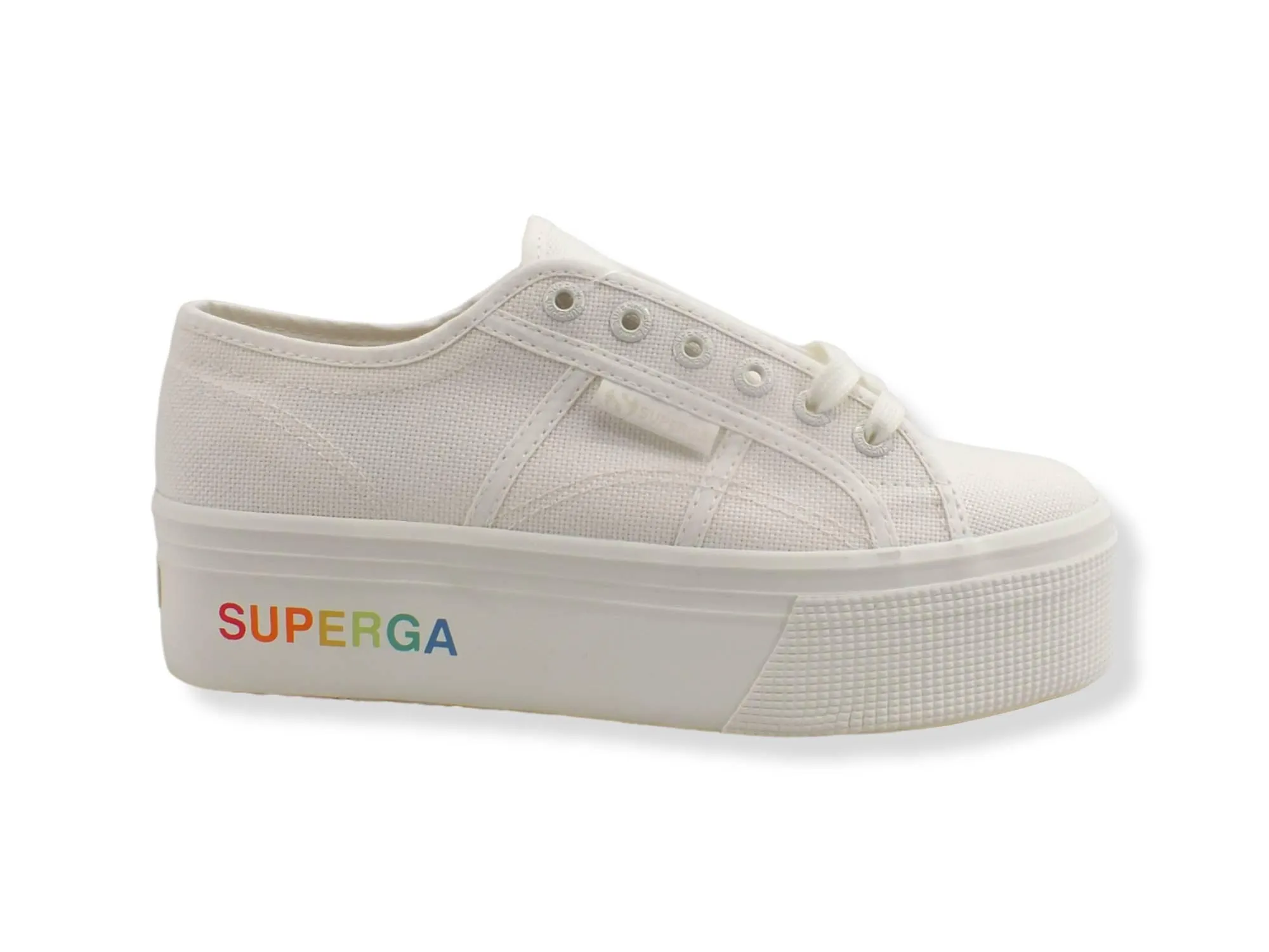 SUPERGA 2790 Platform Sneaker White Avorio Rainbow S7113KW