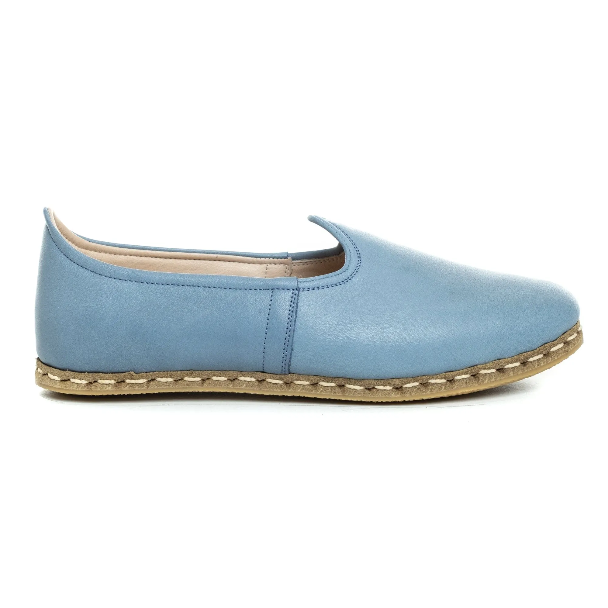 Women's Sky Blue Slip On Shoes